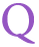 purple Letter Q