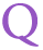 purple Letter Q